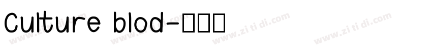 Culture blod字体转换